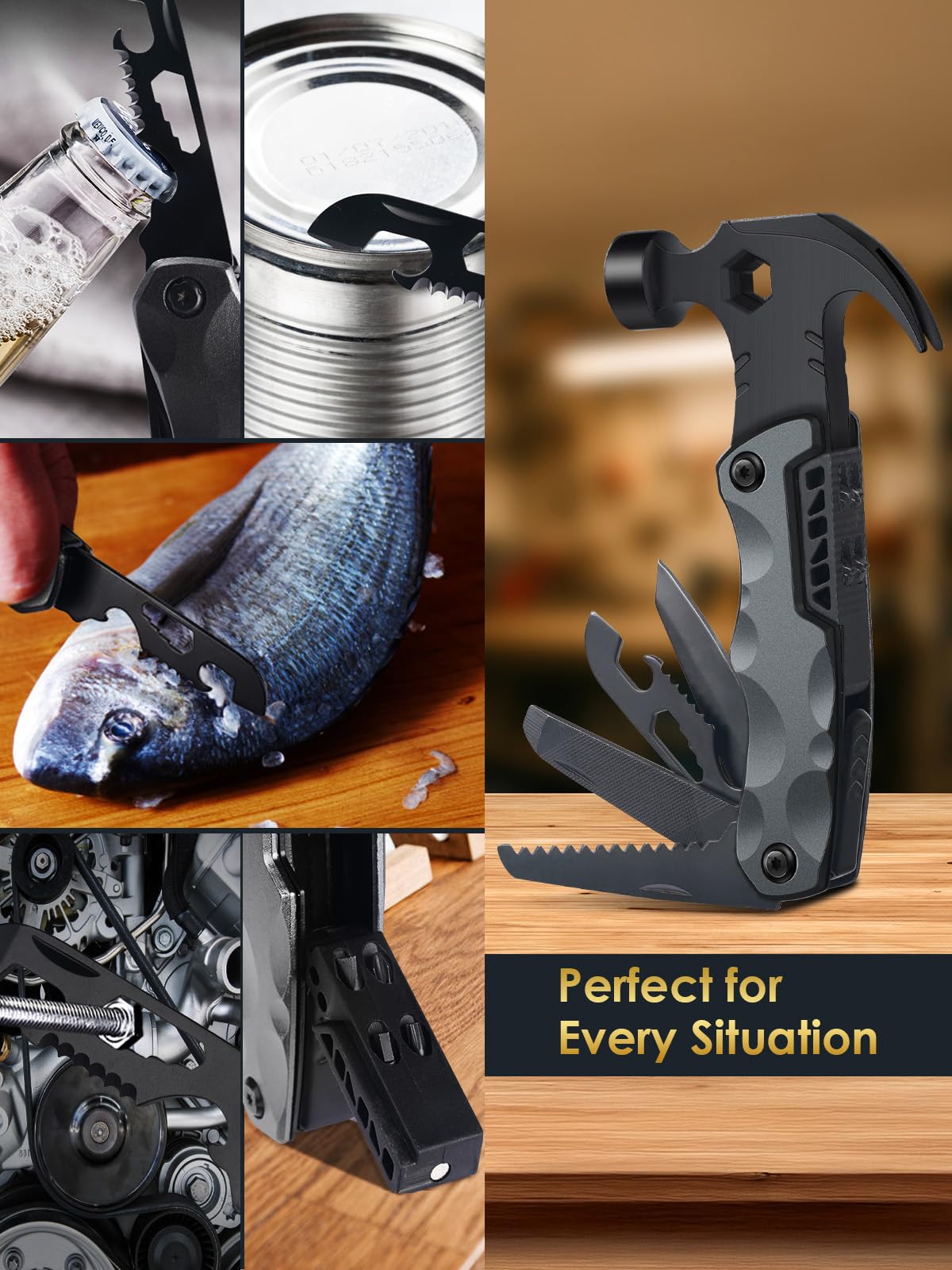 Stocking Stuffers for Men Gifts,Multi Tool Hammer Multitool for Camping