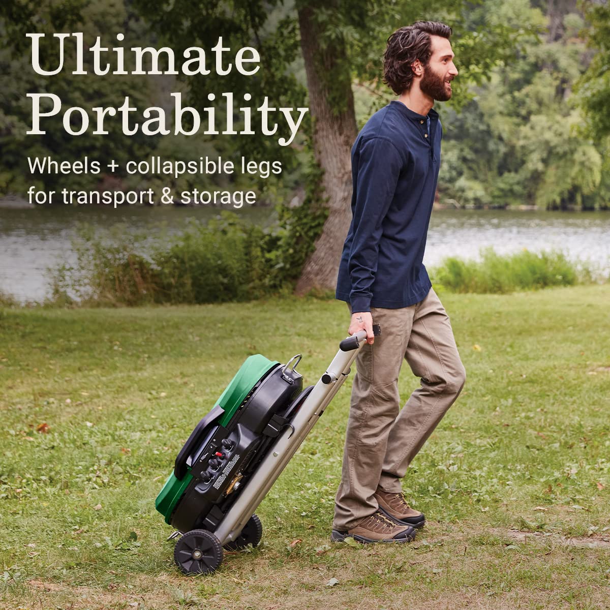 Coleman RoadTrip 285 Portable Stand-Up Propane Grill with 3 Adjustable Burners & Instastart