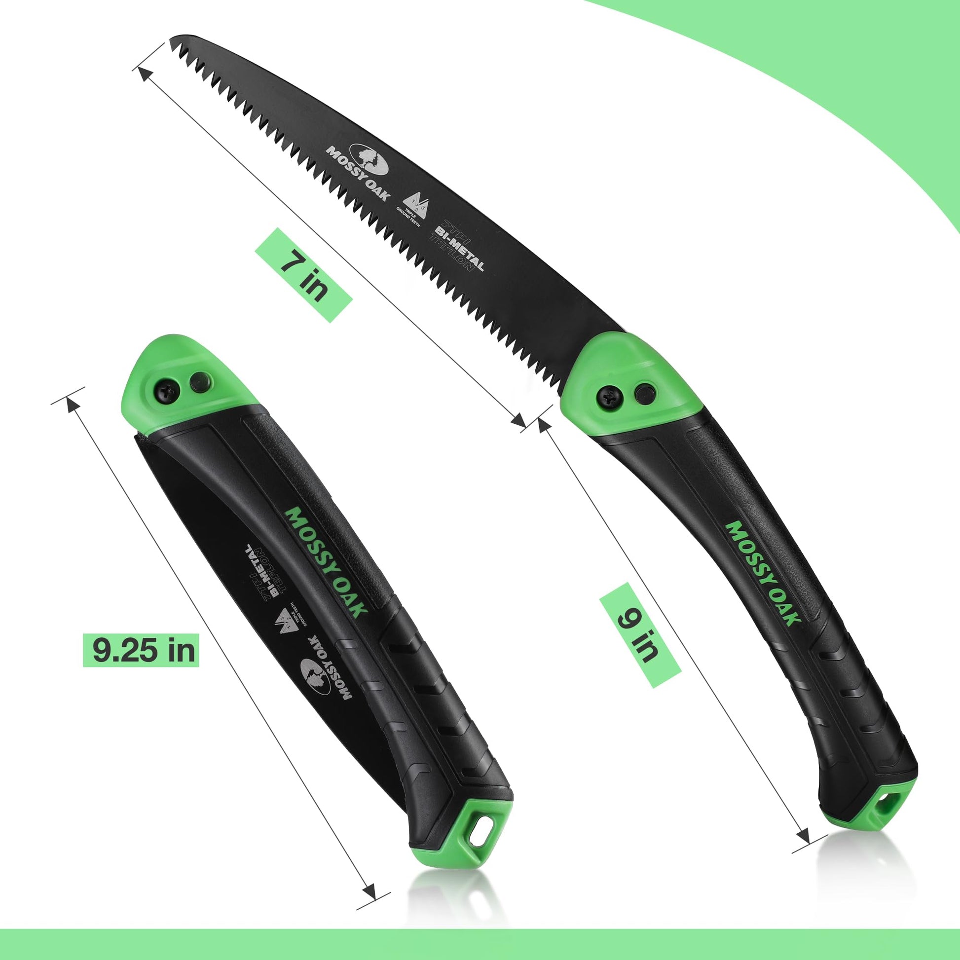 MOSSY OAK Folding Saw, 7 Inch Hand Saw with Pouch