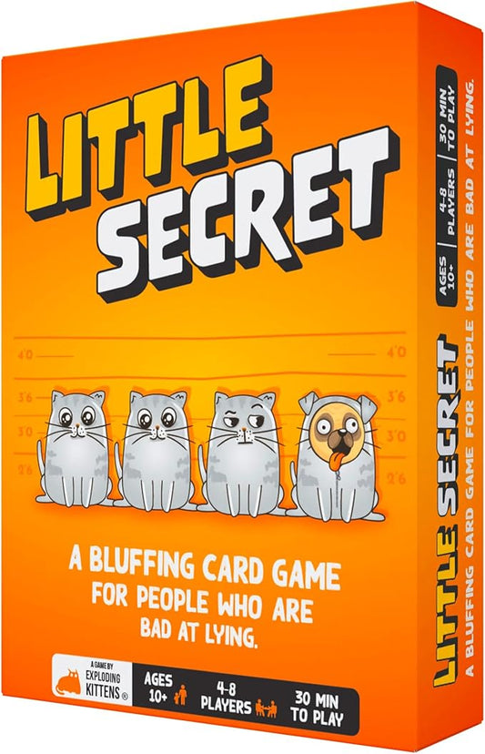 Little Secret | Bluffing Board Game for Family and Friends | an Exploding Kittens Card Game Collaboration | Award-Winning Board Game for 4-8 Players
