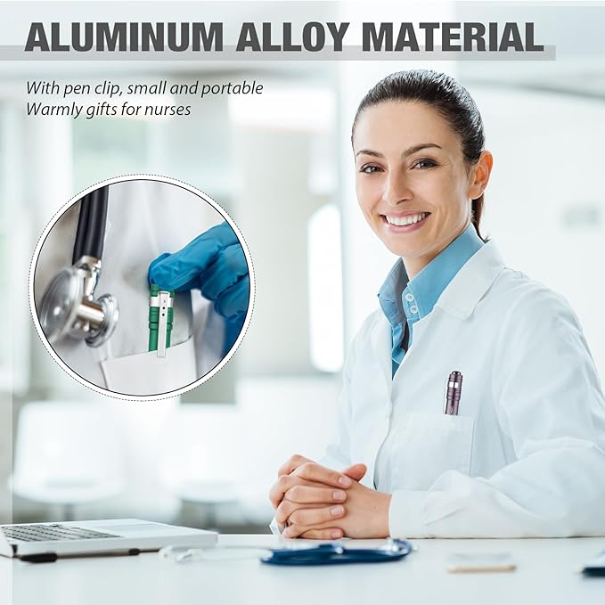 36 Pack Mini Pen Flashlights Bulk LED Pen Lights Aluminum Pocket Flashlights with Clips Small Handheld Torches Gifts for Camping Hiking Emergency Outdoor (Colorful)