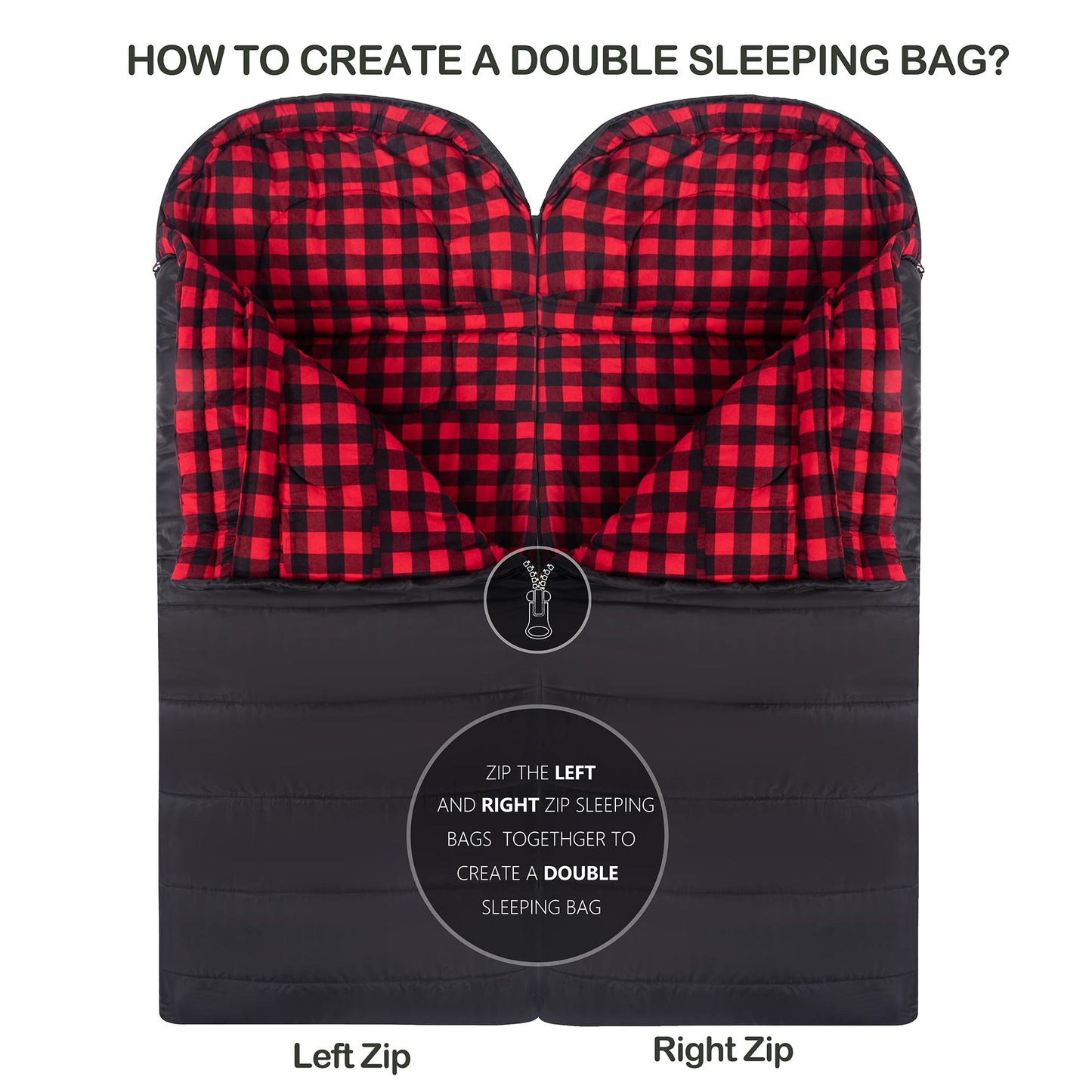 HiZYNICE Sleeping Bags for Adults XXL Cold Weather
