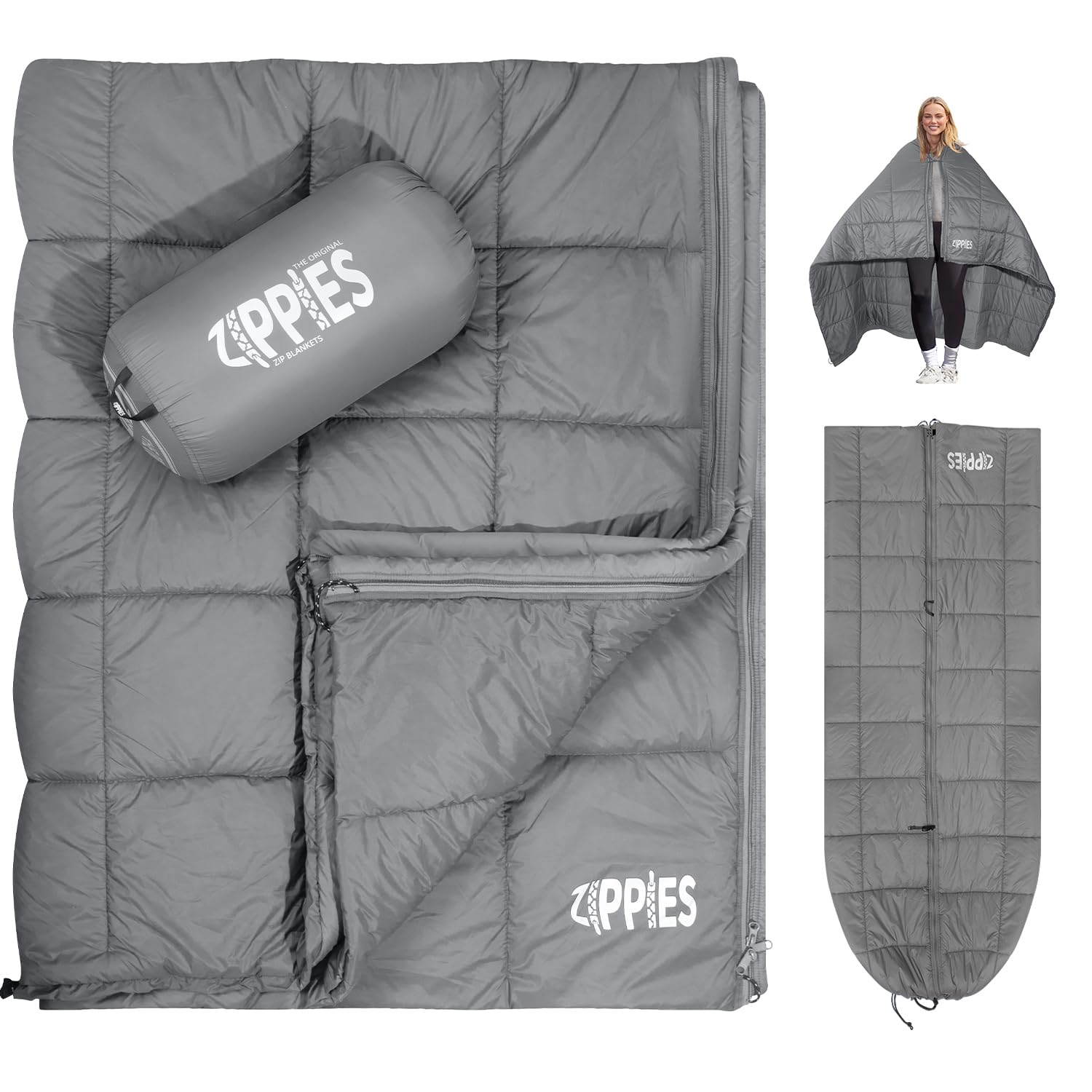 ZIPPIES 3M Thinsulate Insulation Puffy Camping Blanket for Cold Weather