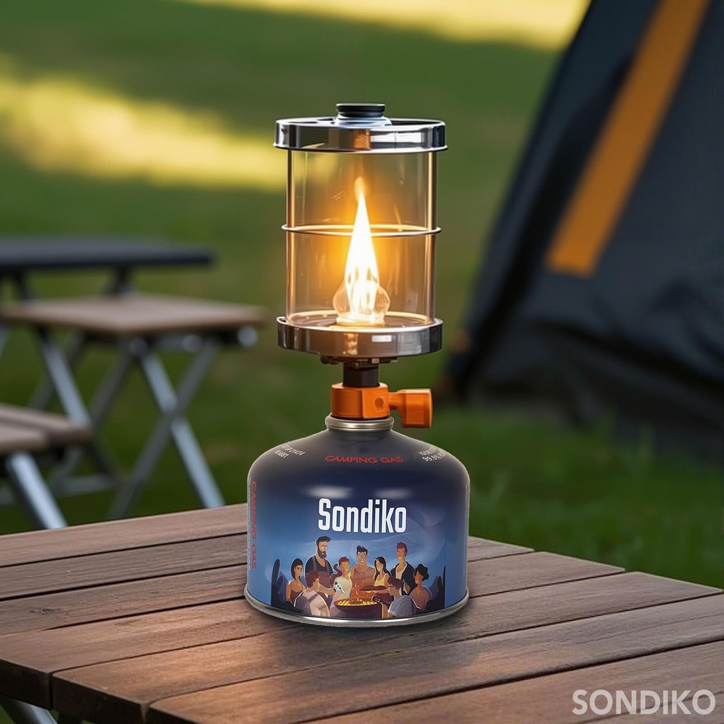 Sondiko Iso Butane Fuel Canister 100g 4 Pack, Camping Stove Fuel