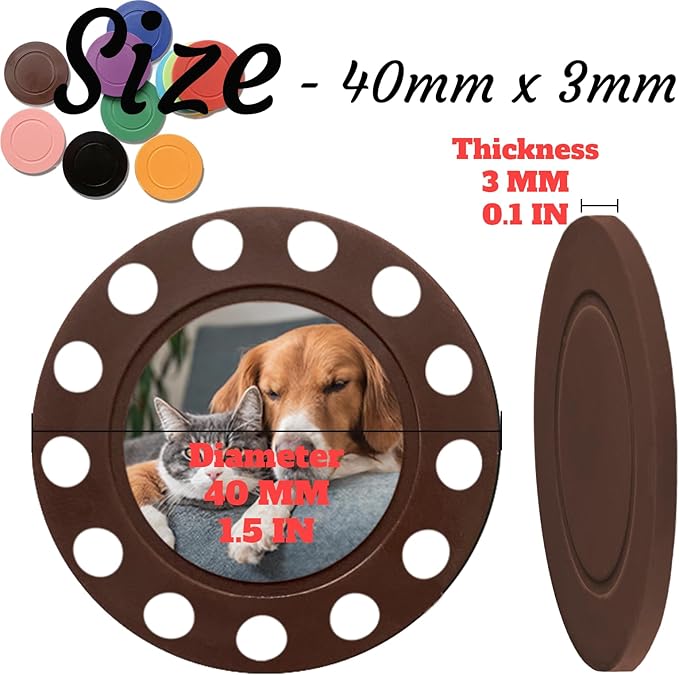 Custom Poker Chips Personalized Plastic Poker Chips with Logo Funny Parties Chips Print Your Photo or Text Golf Ball Markers for Putting Green Brown
