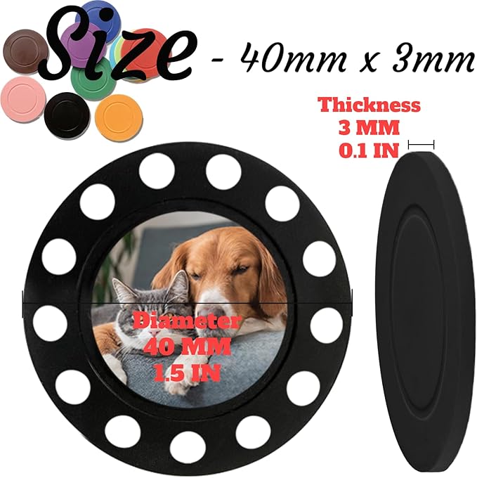 Custom Poker Chips Personalized Plastic Poker Chips with Logo Funny Parties Chips Print Your Photo or Text Golf Ball Markers for Putting Green Black