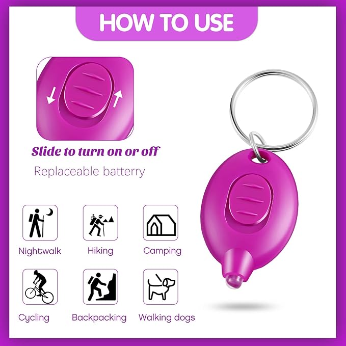 50 Pcs Mini UV LED Keychain Flashlight 395nm UV Light Black Light Keychain Flashlight Portable UV Keychain Flashlight for PET Urine Passport ID Card and Currency, UV Light Key Ring Light Torch
