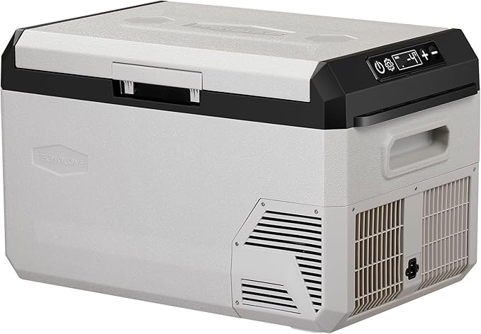 12V Car Refrigerator, 32QT Portable Freezer Compressor Cooler with Reversible Door, 100–240V AC / 12V / 24V DC Powered, for Truck Van RV Camper SUV Travel Camping Road Trips Tailgating,-4℉-50℉