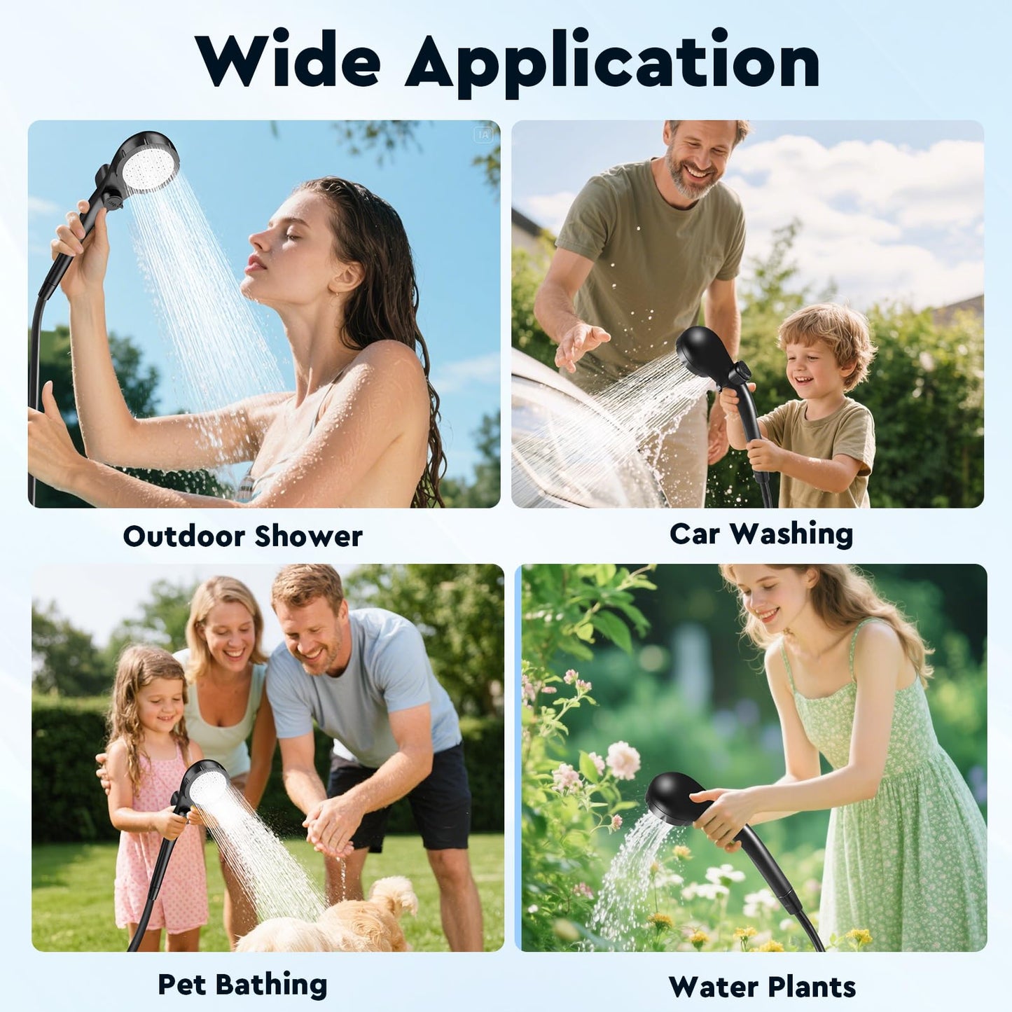 Fotgear Portable Camping Shower, 6000mAh Rechargeable Outdoor Shower Pump