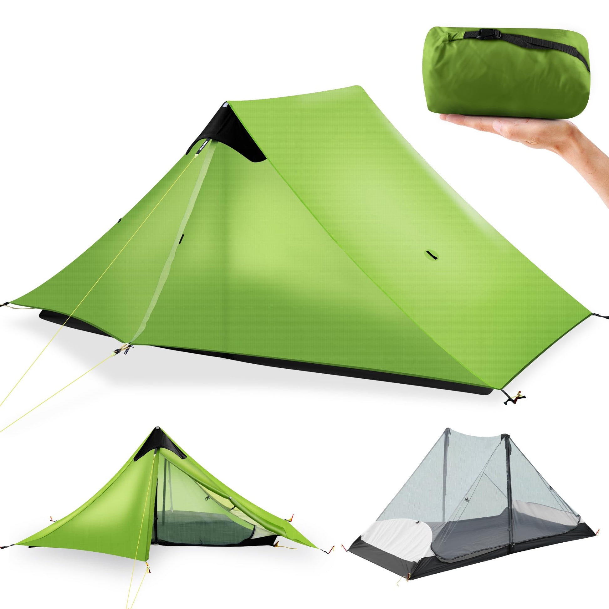 Ultralight Tent 3-Season Backpacking Tent 1 Person/2 Person Camping Tent, Outdoor Lightweight