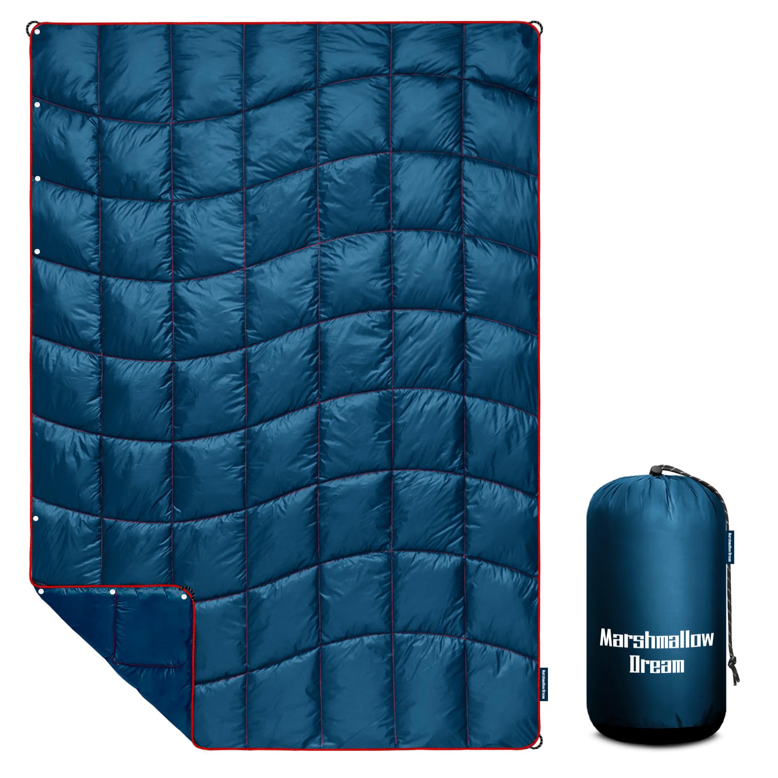 marshmallow dream Camping Blanket,MINI Puffy Blanket Lightweight Windproof Water Resistant for