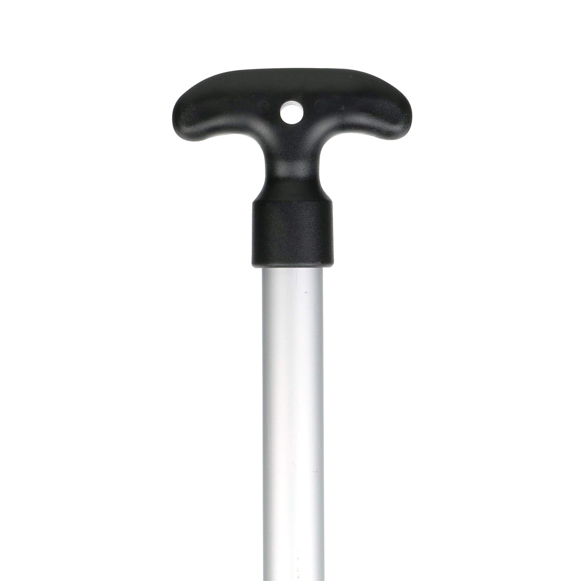 Attwood 11765-1 Canoe Paddle, Aluminum and Plastic, 5-Feet Long, Black Blade, Ergonomic Grip