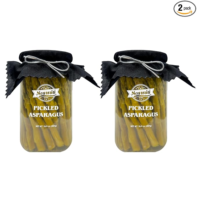 Sanniti Premium Pickled Asparagus, 16.5 oz (Pack of 2)