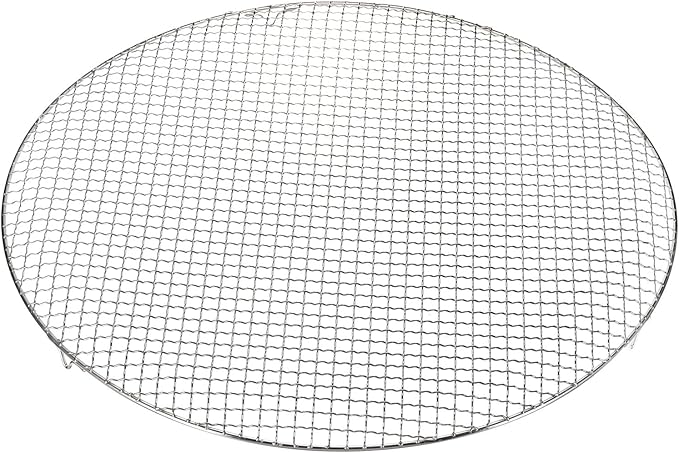 HARFINGTON Round Cooking Rack 21.7-inch Stainless Steel Cross Wire Barbecue Grill Net with 20mm Legs for Cooking Baking Steaming BBQ