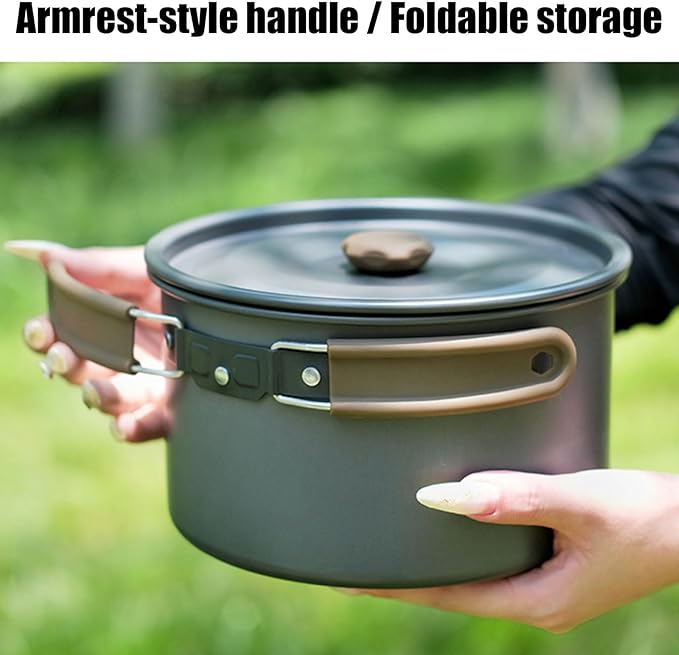 3Pcs Camping Cooking Set Lightweight Outdoor Mess Kit for Hiking and Picnics
