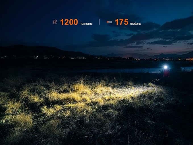 Fenix HM55R Rechargeable Headlamp, 1200 Lumen Spotlight Floodlight & Red Light, Lightweight, Long Runtime, USB-C Charging, Waterproof for Camping, Hiking, Running with Lumentac Organizer (Purple)