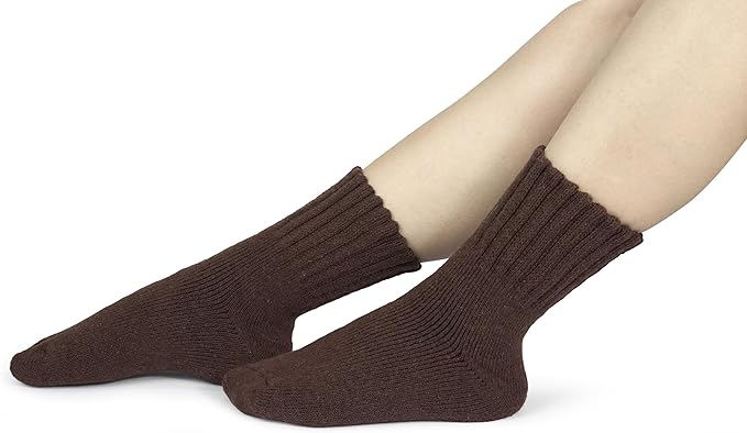 BomKinta Boot Socks for Women Winter Solid Thick Warm Socks Cozy Crew Socks Christmas Gift