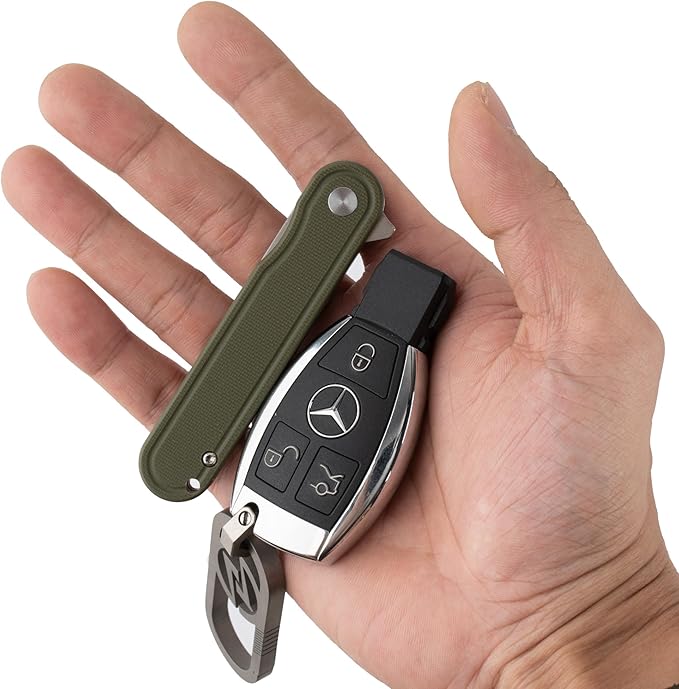 G040 Pocket Knife, 2.75'' D2 Steel Blade G10 handle, Small EDC Knife with Pocket Clip for Men Women, 2.1oz