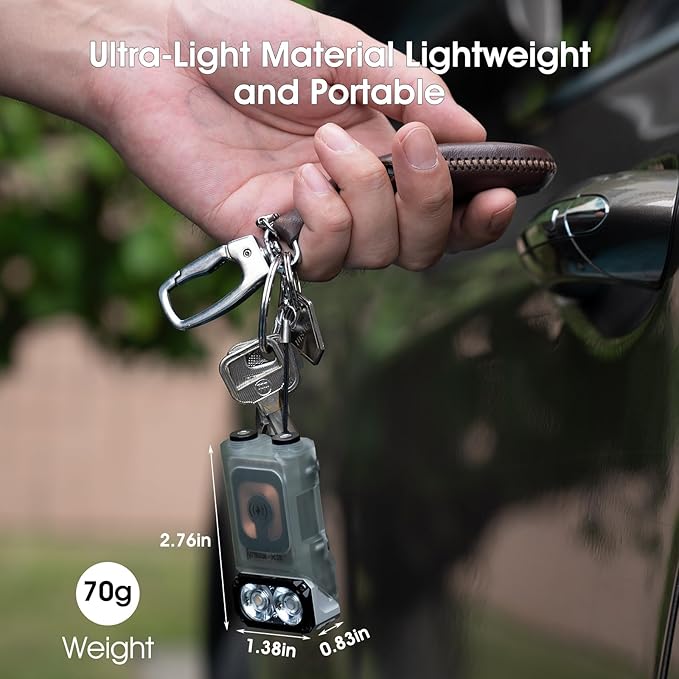 WUBEN X3 Mini Rechargeable Flashlight with Charging Base 180 Degree EDC Keychain Flashlight Twist Ip65 Waterproof Magnet Pocket Flashlights 10 Mode Type-C Lanyard for Camping, Outdoor,Inspection, Gift