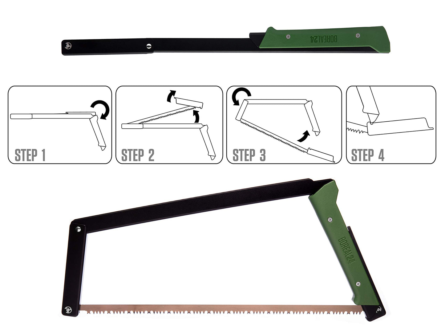AGAWA - BOREAL24-24 Inch Folding Saw with All-Purpose Saw Blade - Camping Gear For Hiking, Fishing