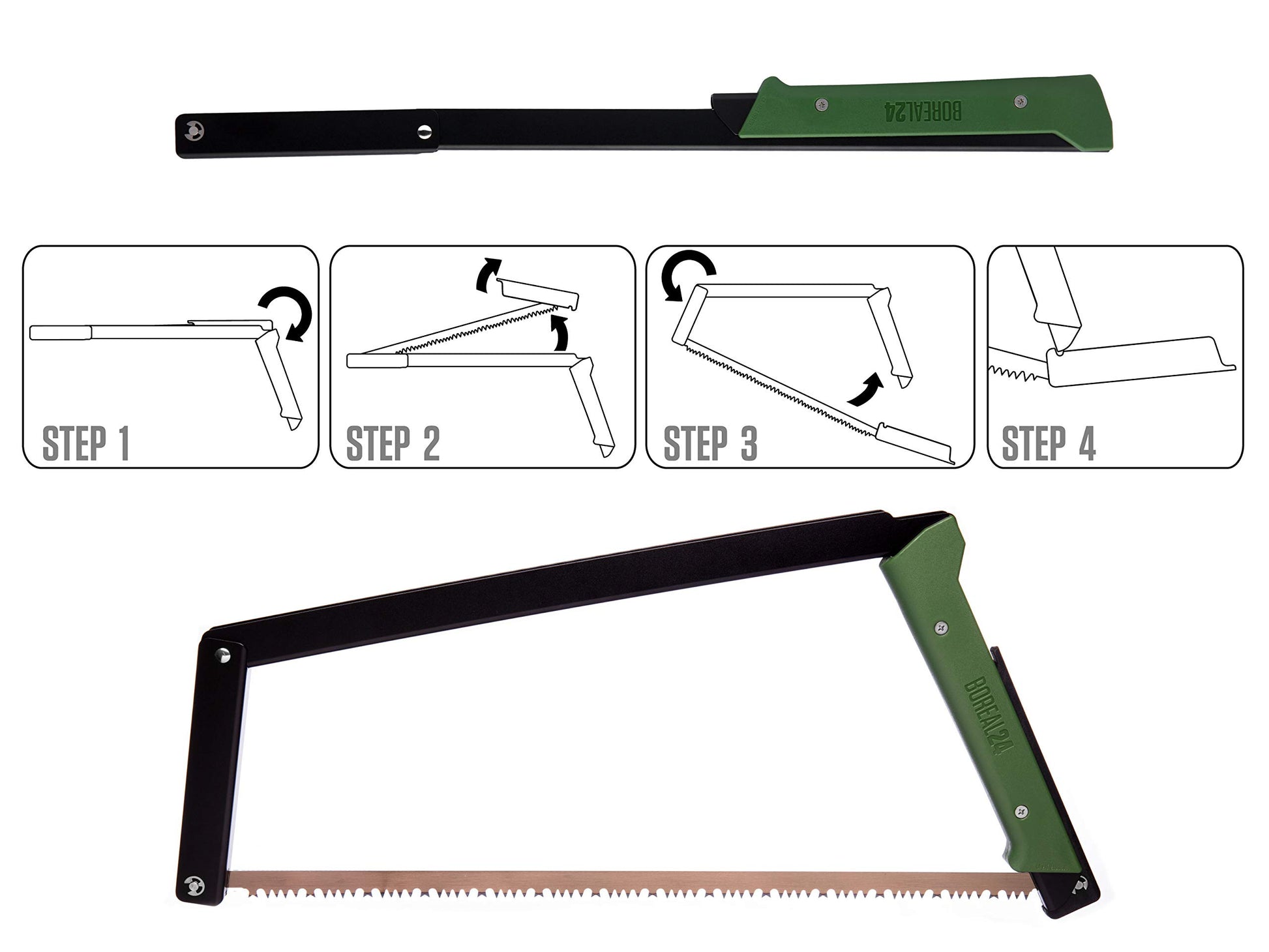 AGAWA - BOREAL24-24 Inch Folding Saw with All-Purpose Saw Blade - Camping Gear For Hiking, Fishing