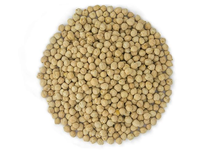 Organic Garbanzo Beans (ChickPeas)-Raw/Non-GMO/Kosher Sproutable Low Sodium Bulk Vegan Dietary Fiber (5 LB)