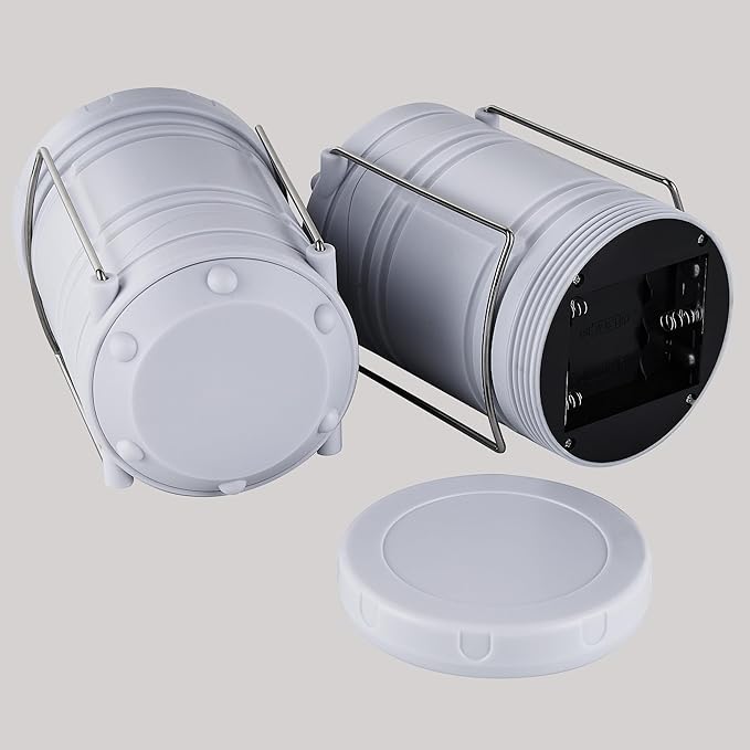 Lichamp LED Camping Lantern, 4 Pack Battery Powered Flashlight for Power Outages, Portable Collapsible Hanging Light Essential for Home, Outdoor, Emergency Lamp Survival Kit Gear for Hurricane, B4LW