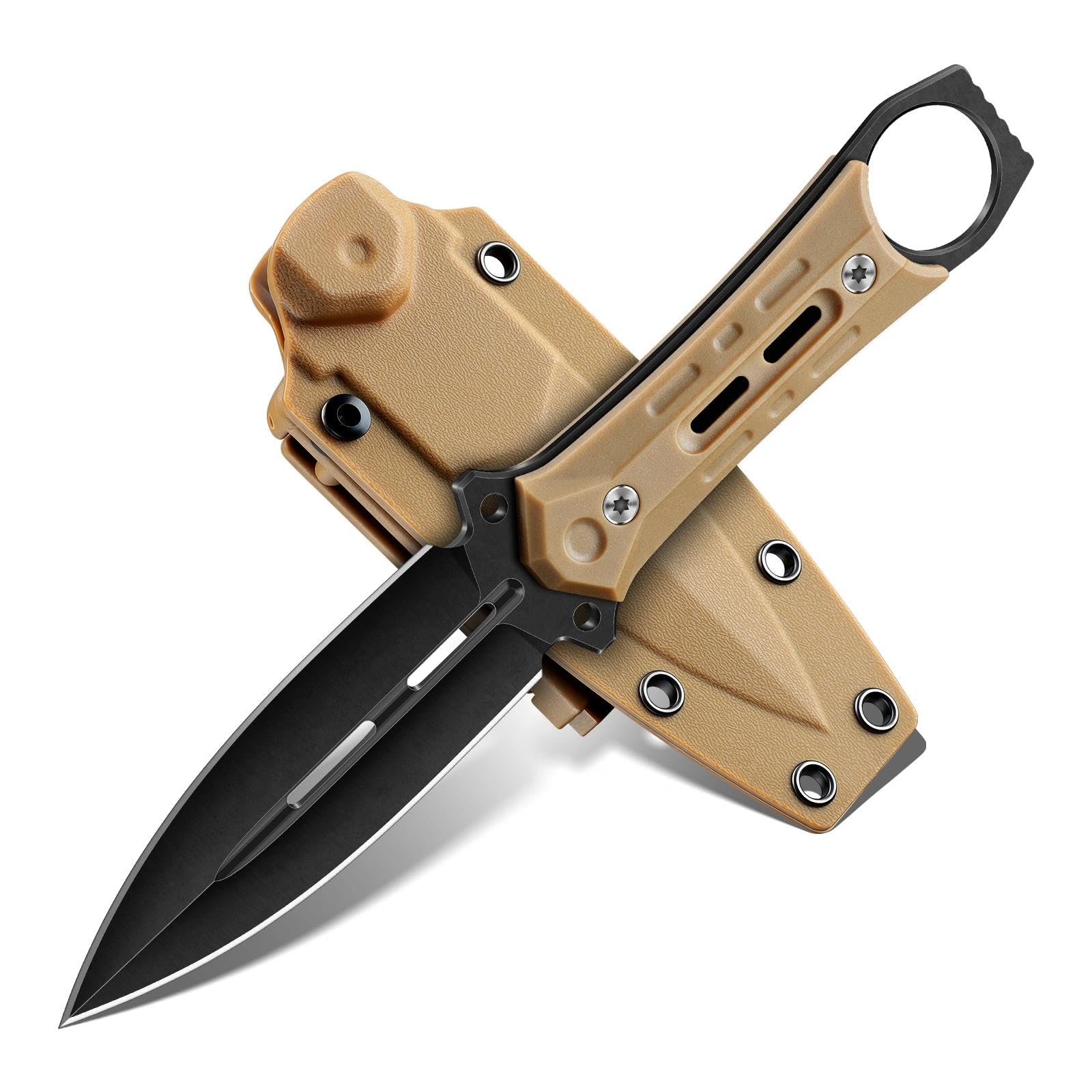 Freelander Tactical Fixed Blade Knife with Sheath - Survival Knives for Men