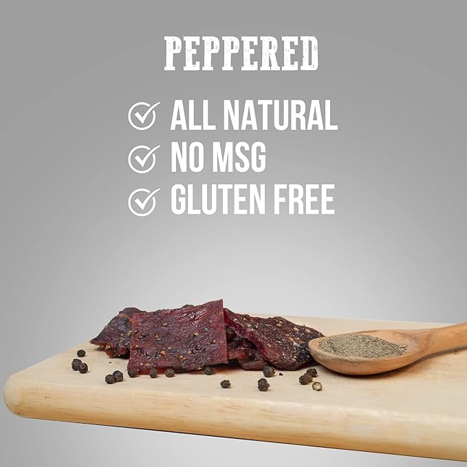 Wenzel's Farm Peppered Beef Jerky 10 oz. | Value Pack | Naturally Smoked | No MSG, Fillers, Binders, Artificial Colors | Gluten Free