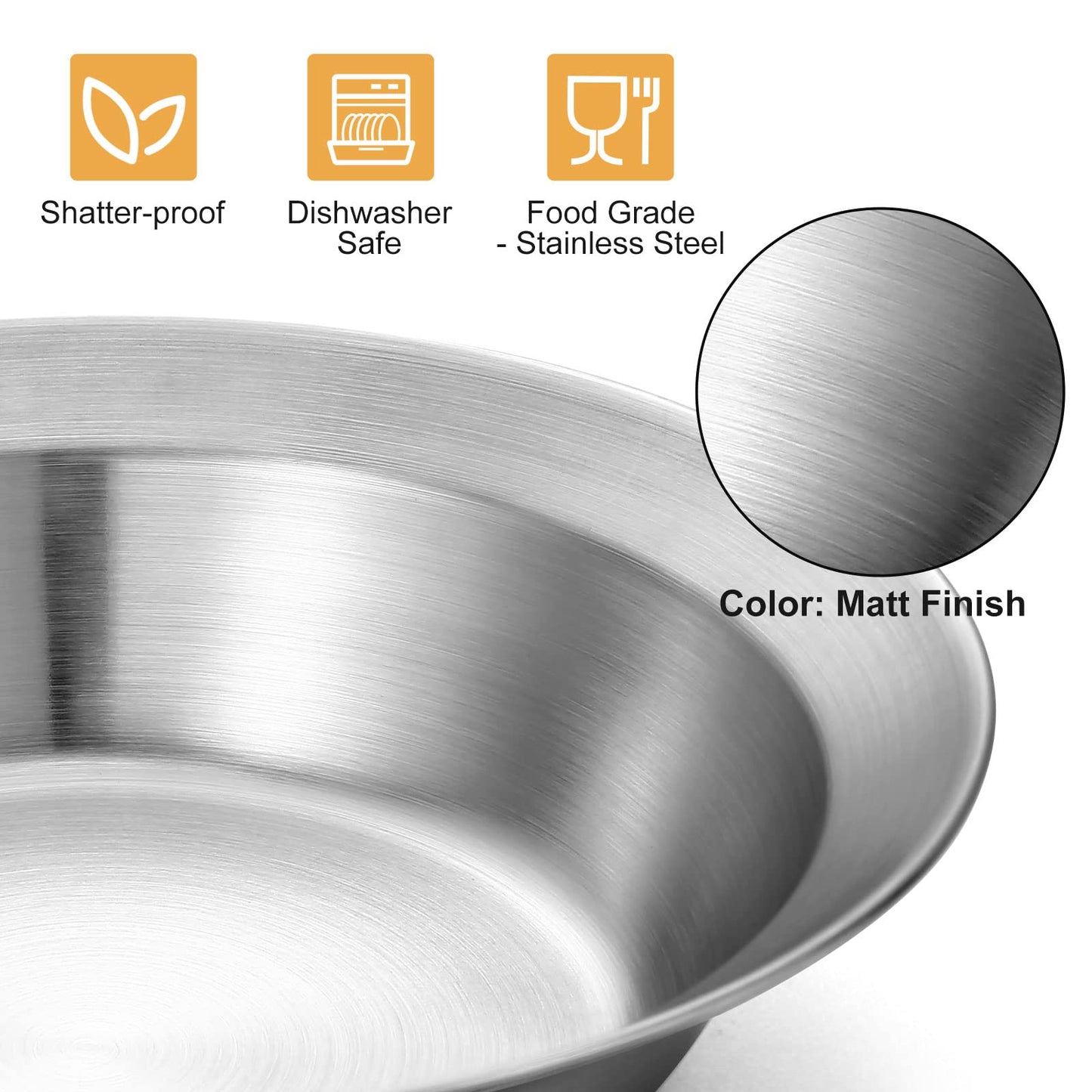 Odoland Stainless Steel Camping Mess Kit for Family & 4 Person