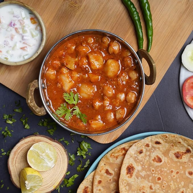 Ashoka Microwavable Meals 1932, Vegan Chickpeas & Potatoes, All-Natural, Kosher Certified, Heat & Serve Meals, Aloo Choley, Real Indian Cuisine, Gluten-Free & with No Preservatives, Pack of 5