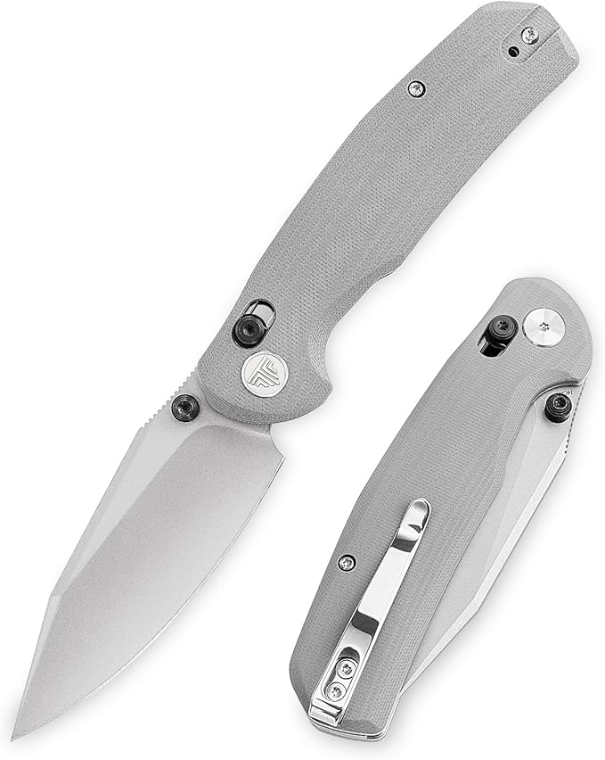 Axis Knives, EDC Folding Knife for Men, Pocket Knife with Clipï¼?.34??14C28N Steel,Thumb Stud Blade,Grey G10 Handle.Outdoor Camping Tool，Hornet-03G