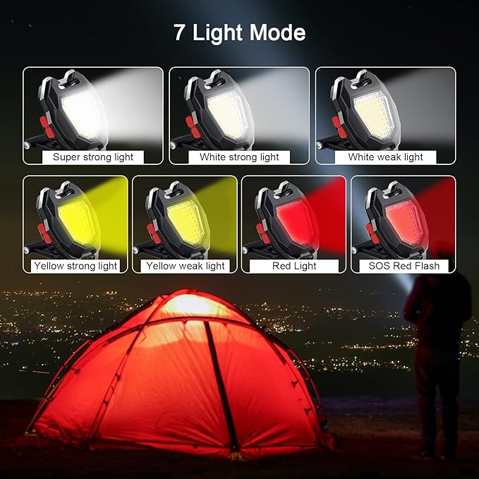 MAKDAK 2PC Keychain Flashlight Rechargeable Cob Keychain Work Light 7 Modes 1600Lumen High Lumen Flashlights for Emergencies,EDC