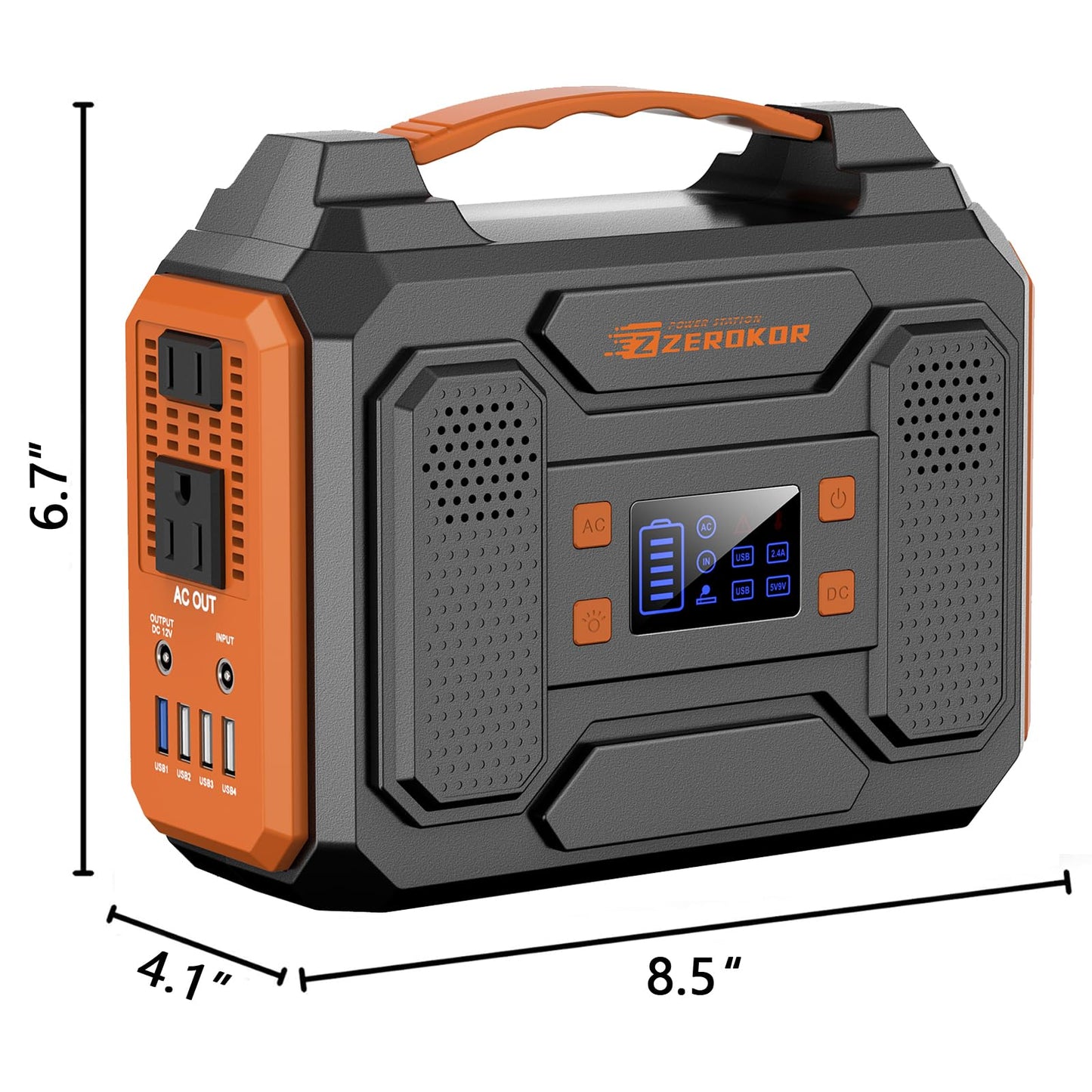 Portable Solar Generator 300W Portable Power Station with 60W Solar Panel