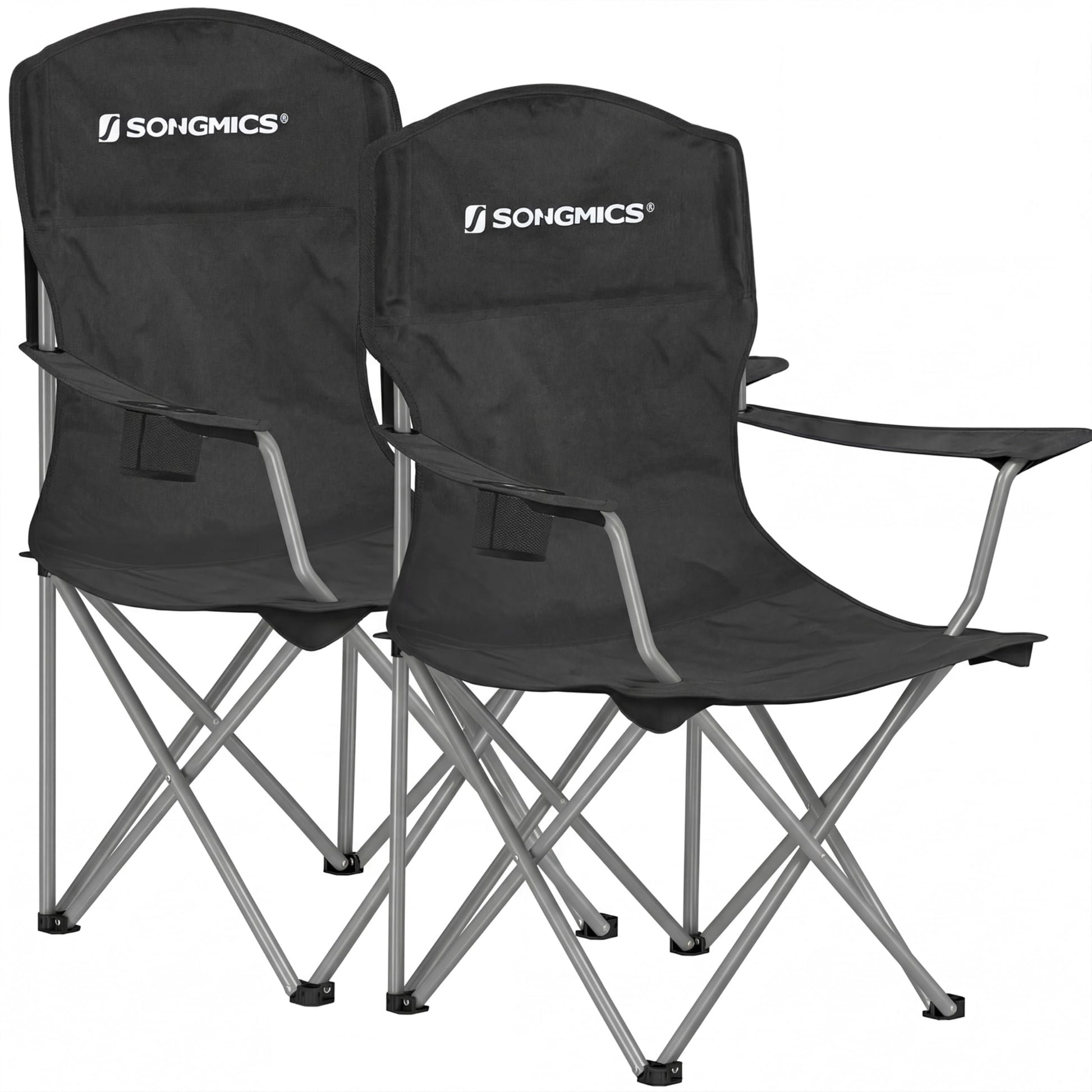 SONGMICS Folding Camping Chairs, 2 Pack, 330 lb Capacity