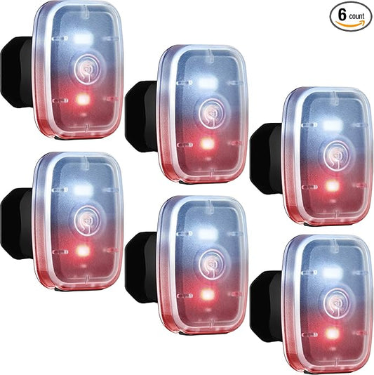 Mudder Running Lights for Runners Rechargeable LED Safety Lamps USB Rechargeable Clip on Strobe Bicycle Tail Lamps with 5 Modes Flashing Bike Lights for Night Riding Walking Hiking Pet Dog