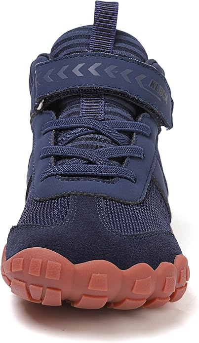 KUBUA Kids Barefoot Shoes Boys Girls High Top Minimalist Zero Drop Sneakers for Tennis Walking Hiking Athletic Little Big Kid