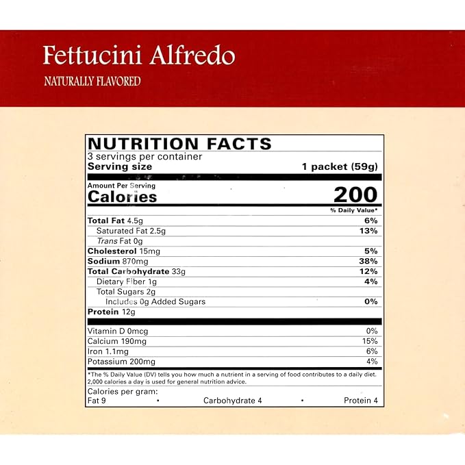 Nutmeg State Nutrition ??High Protein Entree, Low Calorie, Low Carb, Bariatric Diet Friendly, Ideal Protein Compatible, 3 Servings Per Box (Fettucini Alfredo)
