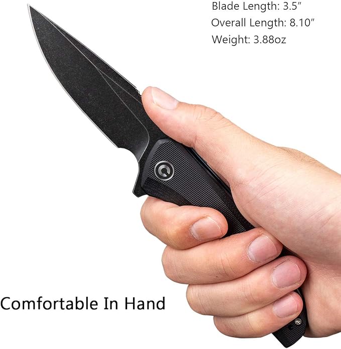 CIVIVI Folding Pocket Knife Baklash C801H (Double Black)