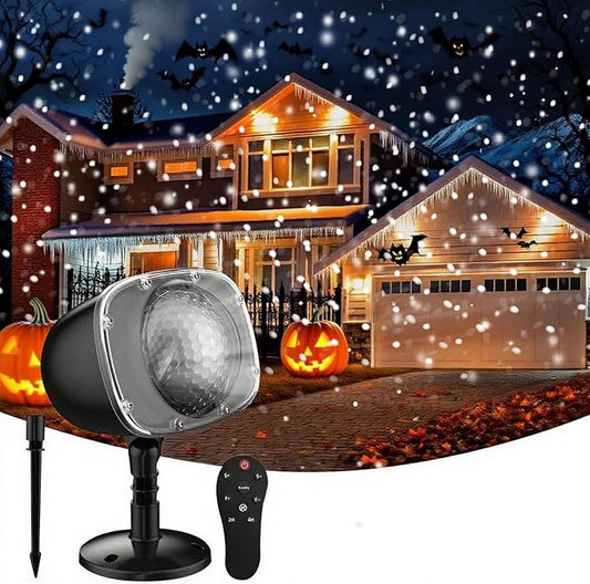 Christmas Snowfall Projector Lights, Holiday Projector Lights Waterproof Snow Flurries Landscape Spotlight with Remote for Xmas Party Wedding Home Decor