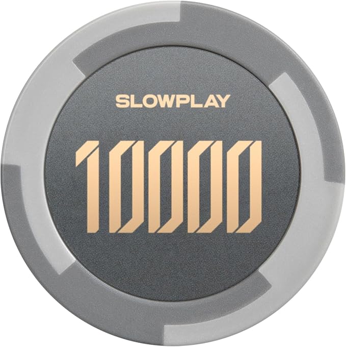 SLOWPLAY Godel Clay Poker Chips, 14 Grams Heavyweight Clay Composite, 40mm Large Chips in Bulk, Pack of 50 with Denomination of 10000