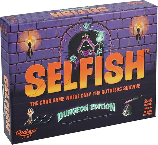 Ridley's Selfish: Dungeon Edition ??Fantasy Dungeon Crawl Card Game for Adults, Teens & Kids 10+, Survival Strategy 2-5 Players, Fast-Paced Party Activity for Fans of The Traitors
