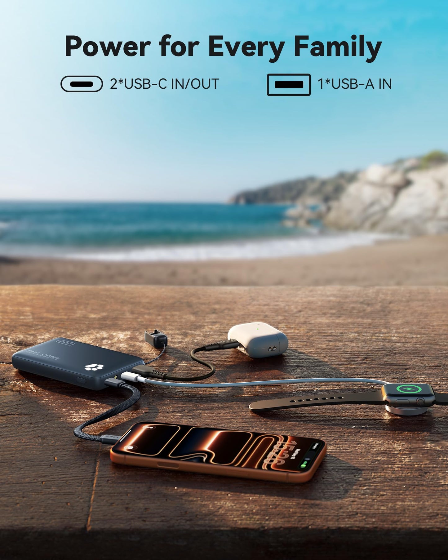 INIU 45W Fast Charging Portable Charger, Smaller 10000mAh Travel Power Bank