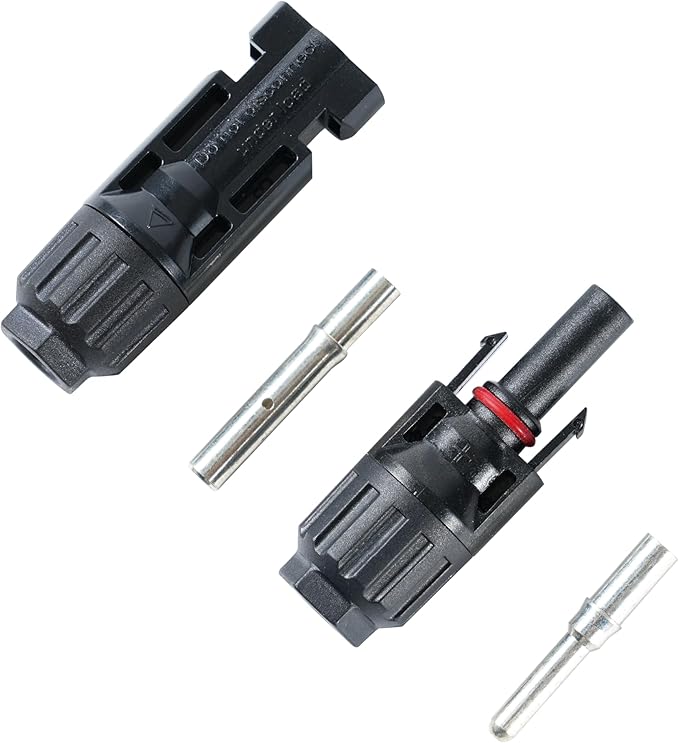 12AWG Solar Panel Extension Cable 5FT 4mm² with Female and Male Connector Solar Panel Cable for Solar Panels Solar Controllers (5FT Red + 5FT Black)