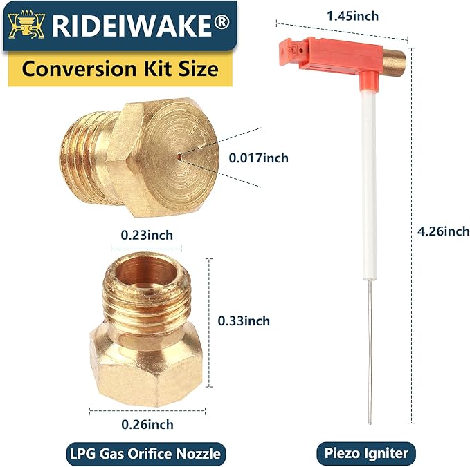 Piezo Ignitor Piezo Spark Ignition Kit Electrode lgniter and Brass Jet Nozzle Misting Nozzle LPG Gas Orifice Pipe Replacement for Camping & Backpacking Stove Burner Heater ï¼? Pack)