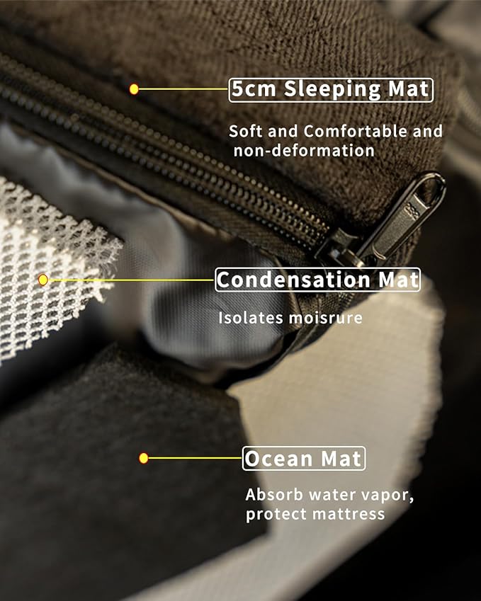 Naturnest Rooftop Tent Hard Shell, Naturnest Orion Roof Top Tent, Pop Up Tents for Camping,Boxy RTT Overlanding Tent for Van SUV Trunk, 2-3 Person