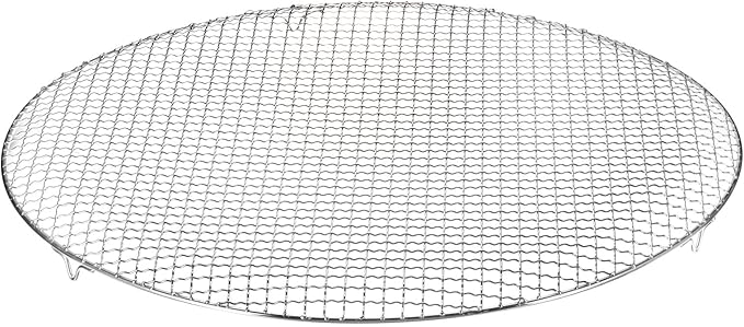 HARFINGTON Round Cooking Rack 21.7-inch Stainless Steel Cross Wire Barbecue Grill Net with 20mm Legs for Cooking Baking Steaming BBQ