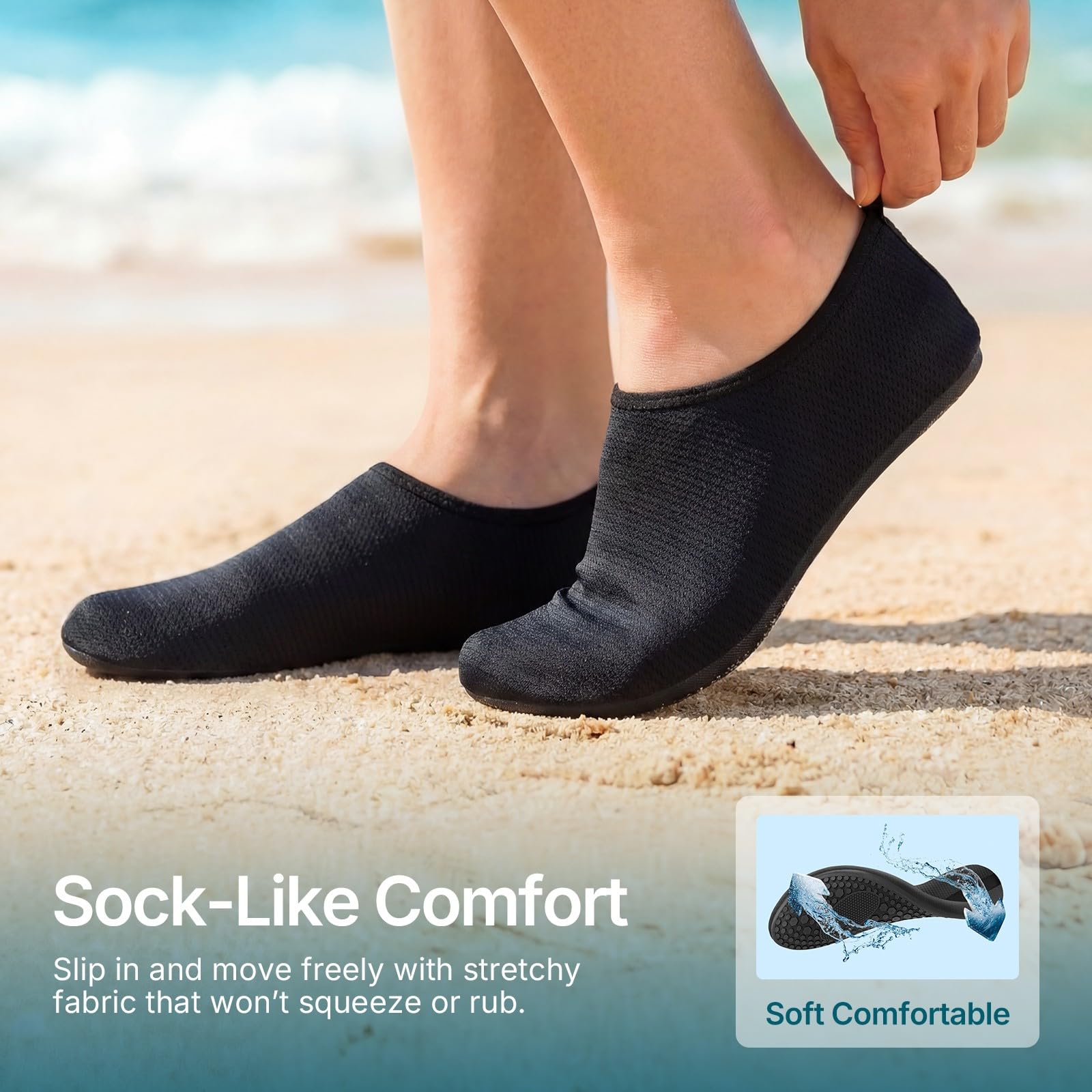 Water Shoes for Women Men Quick-Dry Aqua Socks Swim Beach Outfits Barefoot
