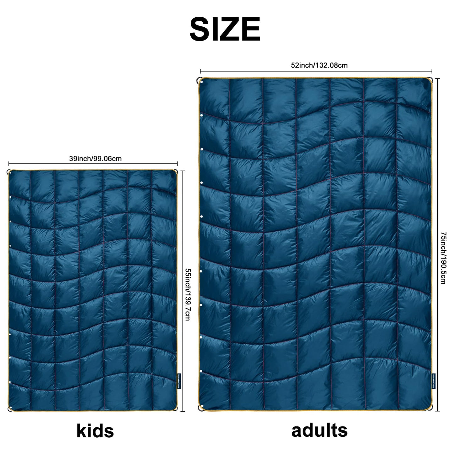 marshmallow dream Camping Blanket,MINI Puffy Blanket Lightweight Windproof Water Resistant for