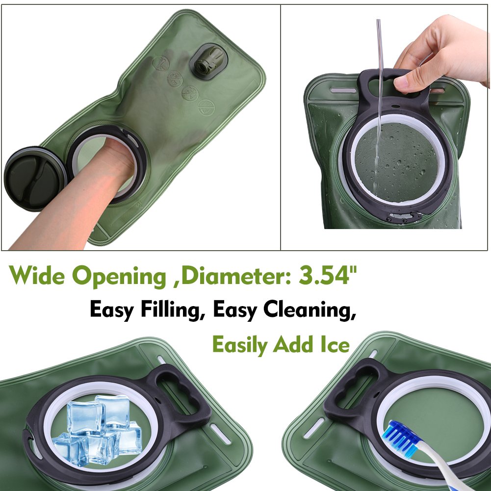 Hydration Bladder, 1.5L Water Bladder for Hiking Backpack, BPA-Free Leak Proof Water Reservoir